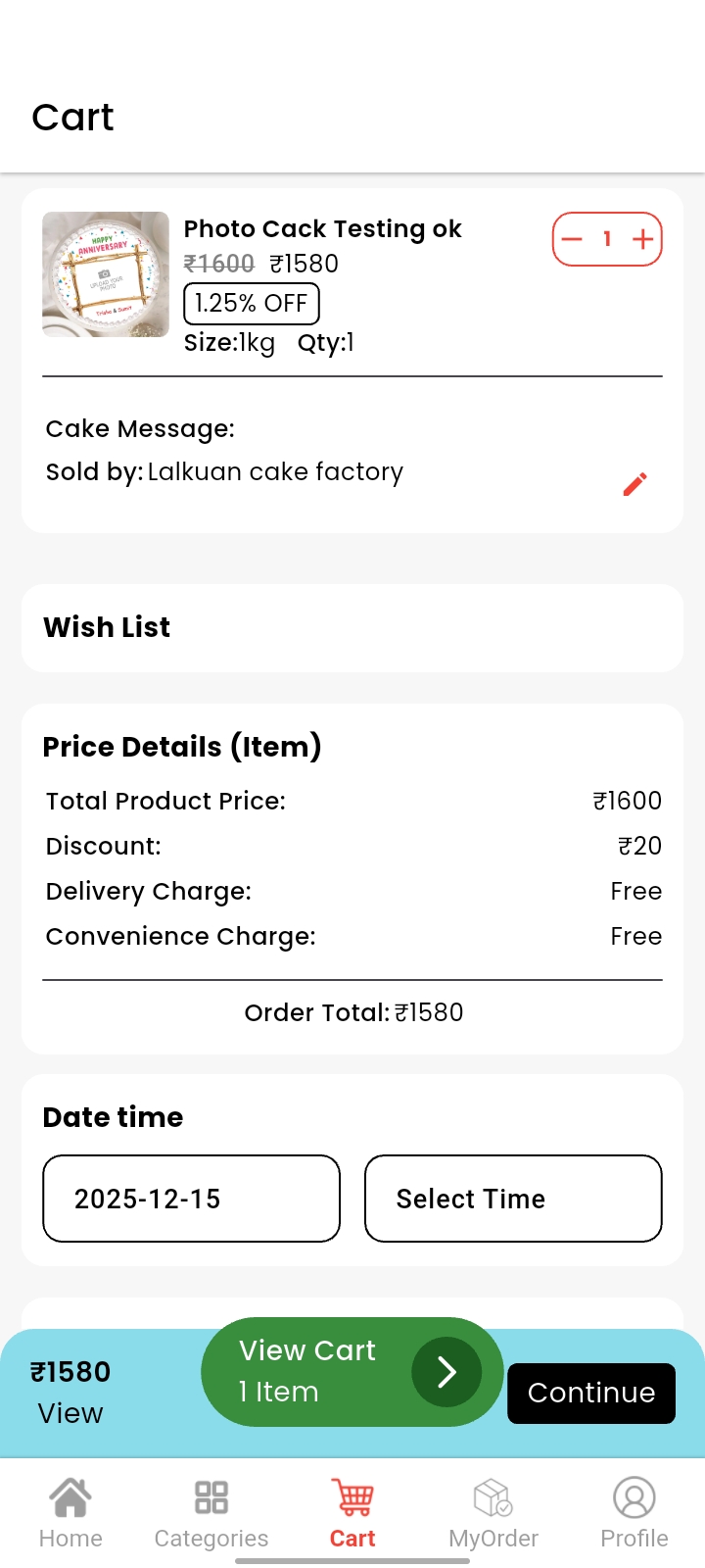 Caketo Shopping Cart