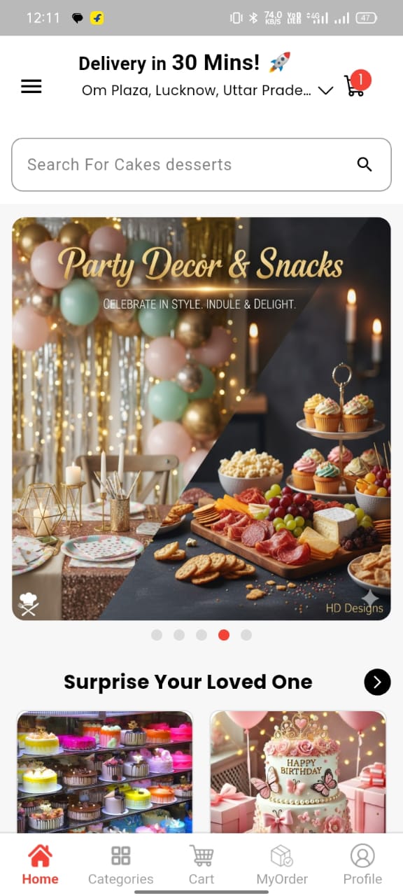 Live order tracking in Caketo